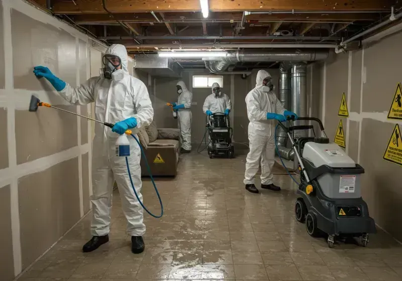 Basement Moisture Removal and Structural Drying process in Middlebury, IN